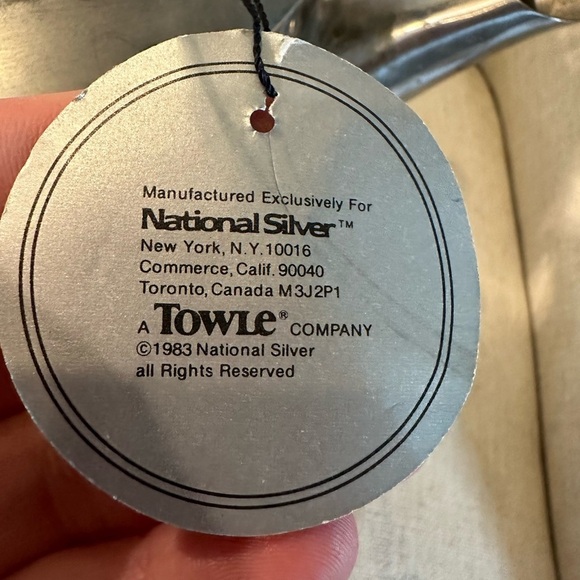 Vintage 80’s Towle National Silver Co.  Teapot Stainless Steel 1983 NEW Retro - Picture 5 of 8